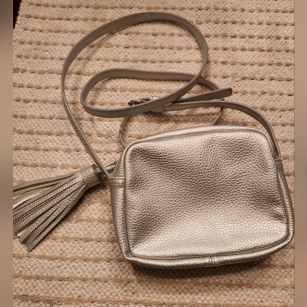 Silver crossbody bag
